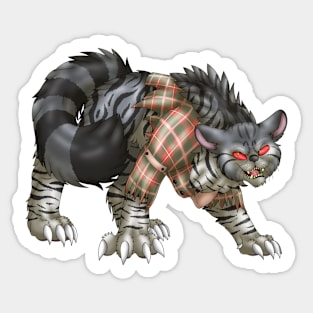 WereCat: Grey Tabby Sticker